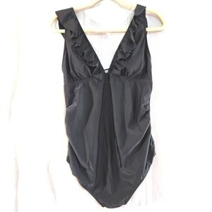 ZOILA BLACK ONE PIECE BATHINSUIT SIZE 2XL
